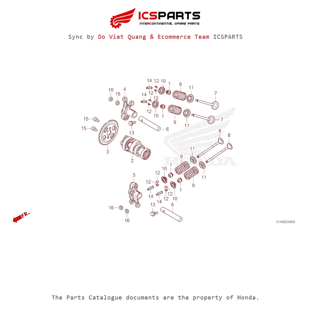 Cam - Stork - Xupap (E-4-A) HONDA Sh Mode (กรกฎาคม/205+) ชิ้นส่วนแคตตาล็อก