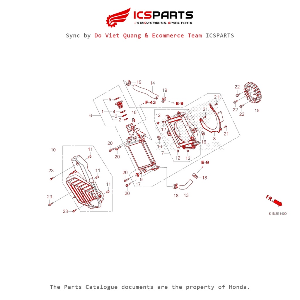ระบบทําความเย็น - ถังเก็บน้ํา (E-14-A) HONDA Sh Mode (July/205+) อะไหล่ Catalog