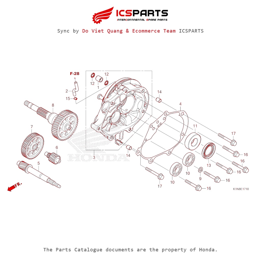 ไดรฟ์กระปุกเกียร์ (E-17-10-A) HONDA Sh Mode (07/205+) อะไหล่ Catalogue