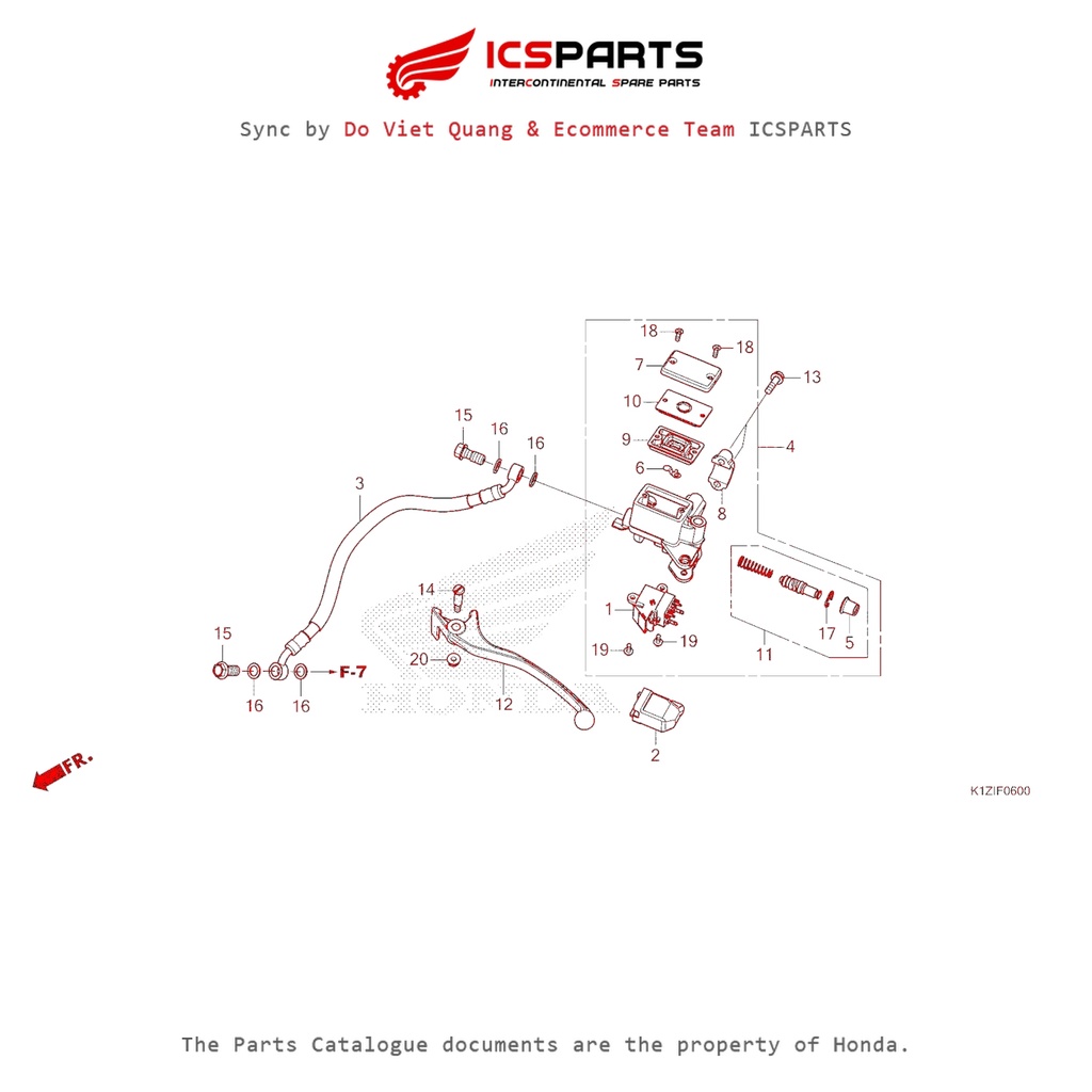 0 (F-6 - หลักเบรกหลักไซLINDER(WW150) - PCX 160 K1Z (2021+)-A) HONDA Pcx 160 K1Z (2021+) อะไหล่แคตตาล