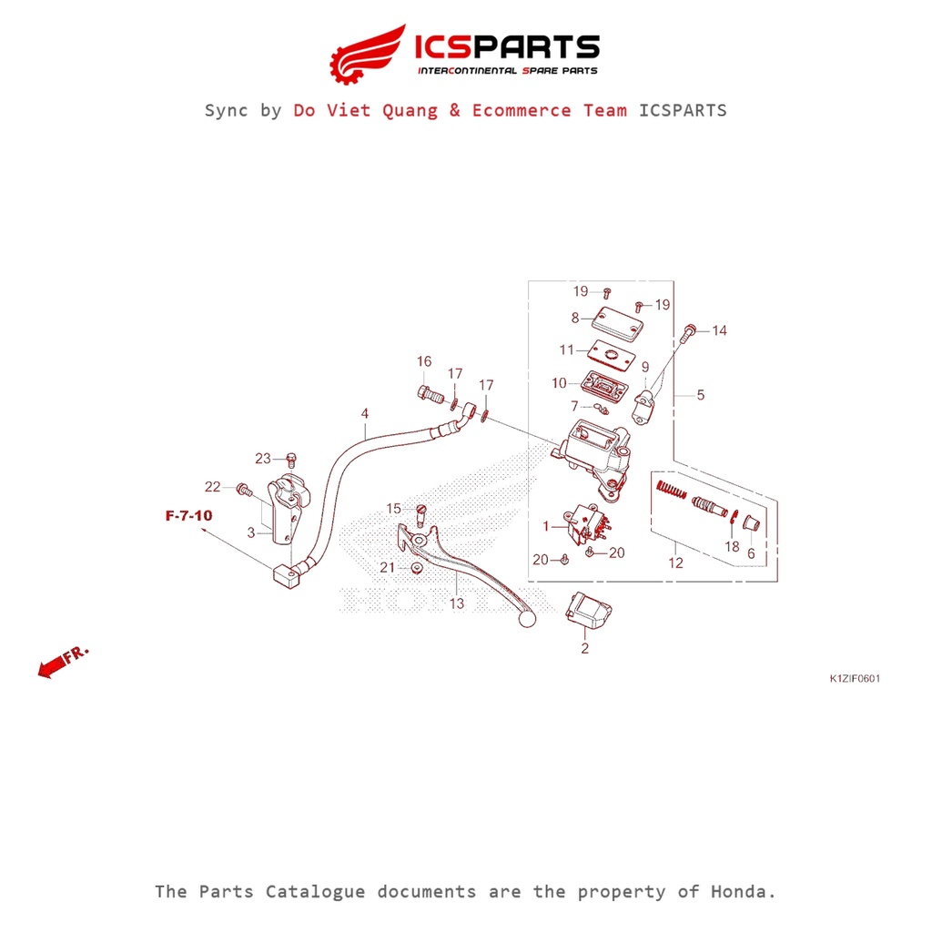 0 (F-6-1 - หลักเบรกหลักไซLINDER(WW150A/HV) - PCX 160 K1Z (2021+)-A) HONDA Pcx 160 K1Z (2021+) อะไหล่