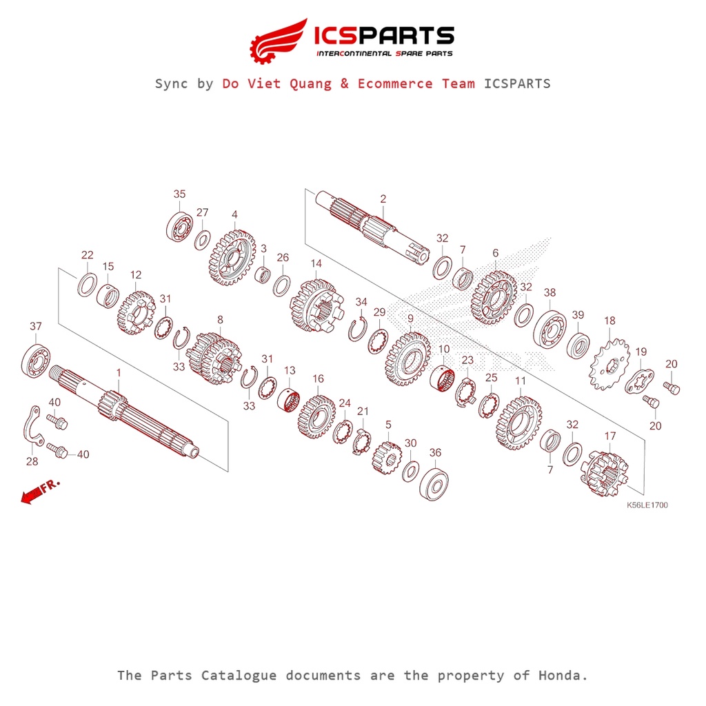 ไดรฟ์เกียร์ (E-17-A) HONDA Winner X (2022+) (K2P) อะไหล่ Catalog