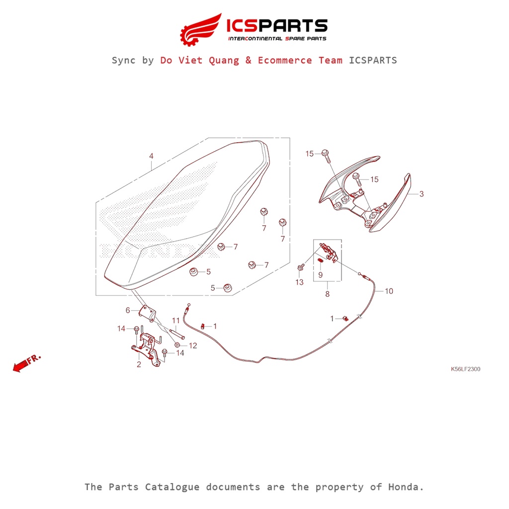 อาน (F-23-A) HONDA Winner X (2022+) (K2P) อะไหล่แคตตาล็อก