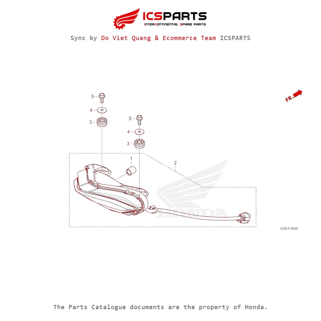 ไฟท้าย (F-36-A) HONDA Winner X (2022+) (K2P) อะไหล่แคตตาล็อก