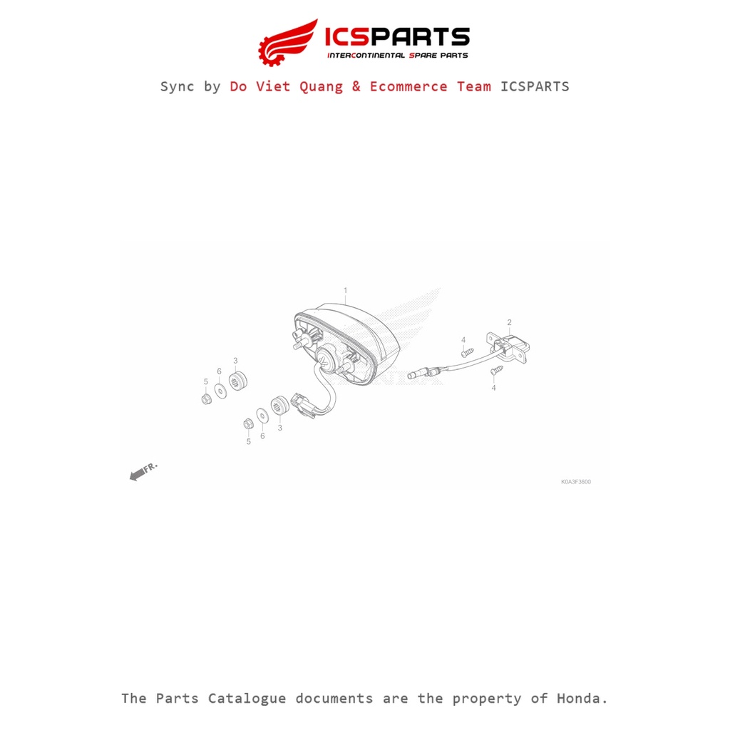 ไฟท้าย (F-36-A) HONDA Cb300R (2019+) อะไหล่แคตตาล็อก