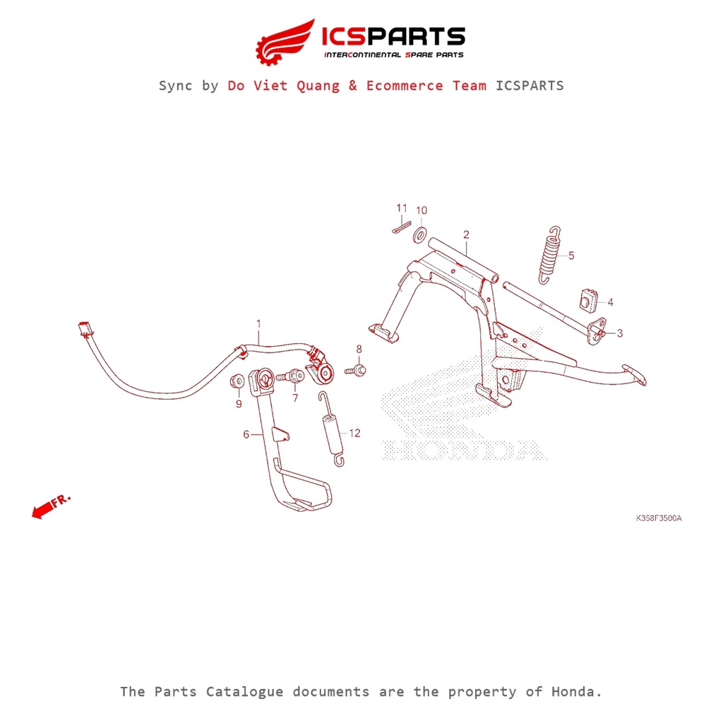 ขาตั้ง (F-35-B) HONDA Pcx 125 K35A (Ww125E) (2013) อะไหล่Catalog