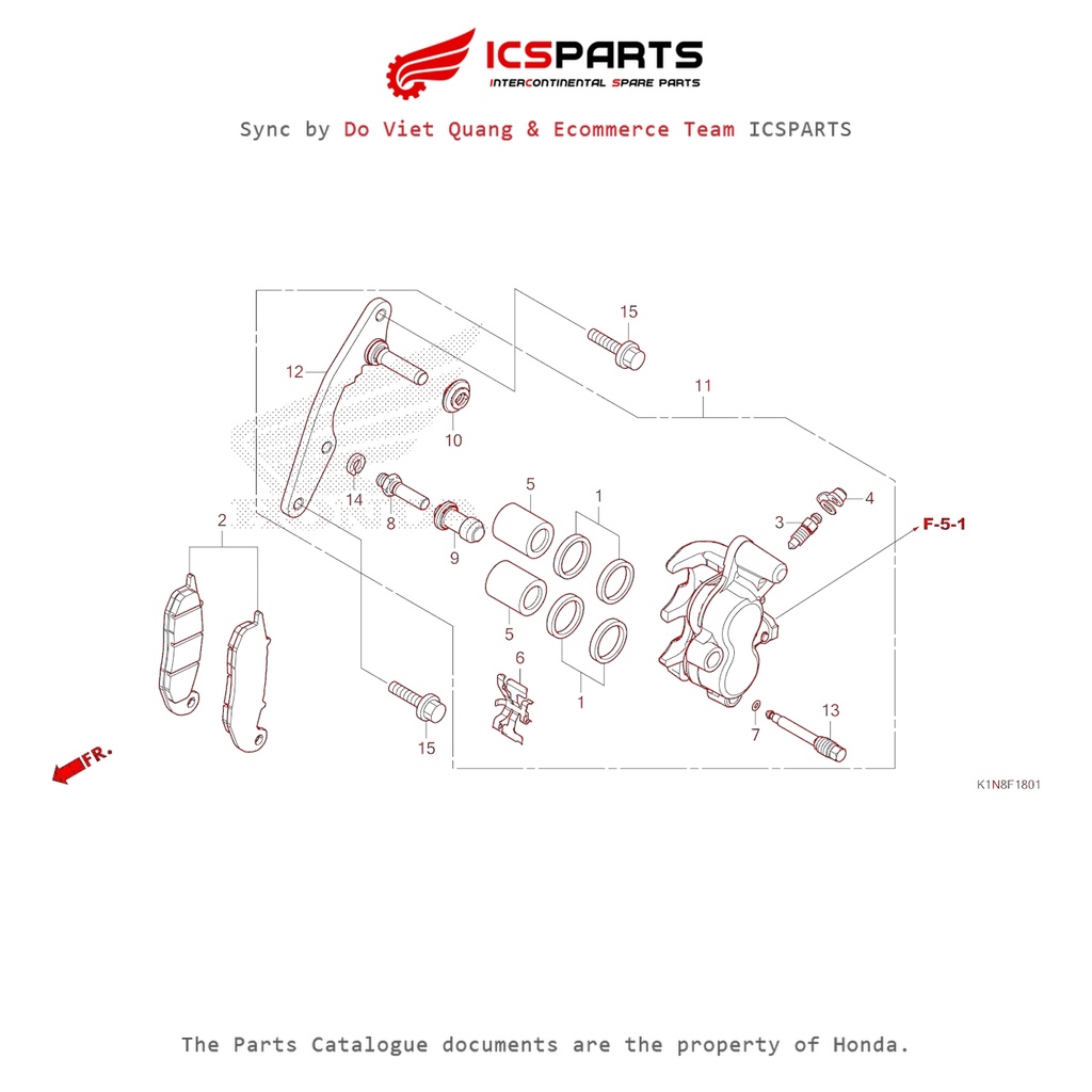 น้ํามันเบรกหน้า (เบรคหน้า)(Fsh125A) (F-18-1-A) HONDA Sh Mode (07/205+) อะไหล่ Catalogue
