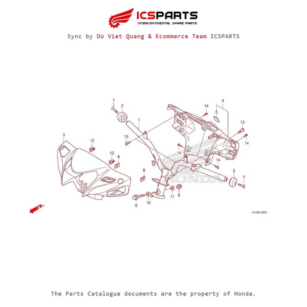 ท่อแฮนด์ - ฝาครอบแฮนด์ (F9-A) HONDA Vision 110 (September 2014+) อะไหล่ Catalogue