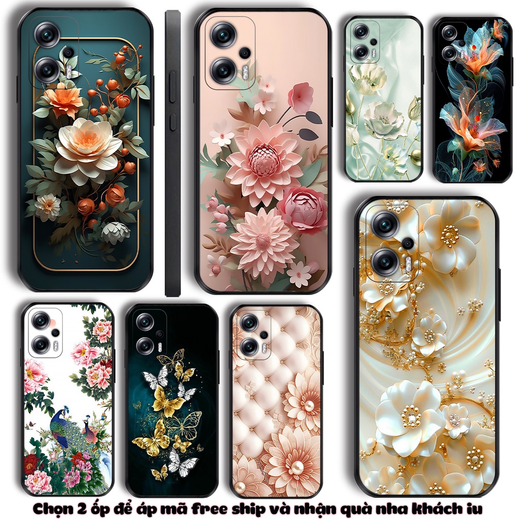 เคส Xiaomi Poco X4 GT, X4 Pro X5 Pro พร้อมพิมพ์ลายดอกไม้สวยหรู