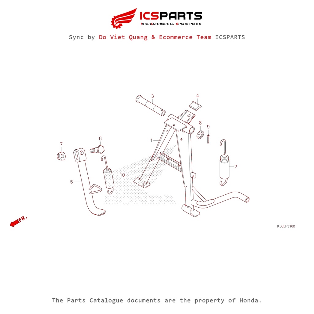 ขาตั้ง (F-31-B) HONDA Winner X (2022+) (K2P) อะไหล่แคตตาล็อก