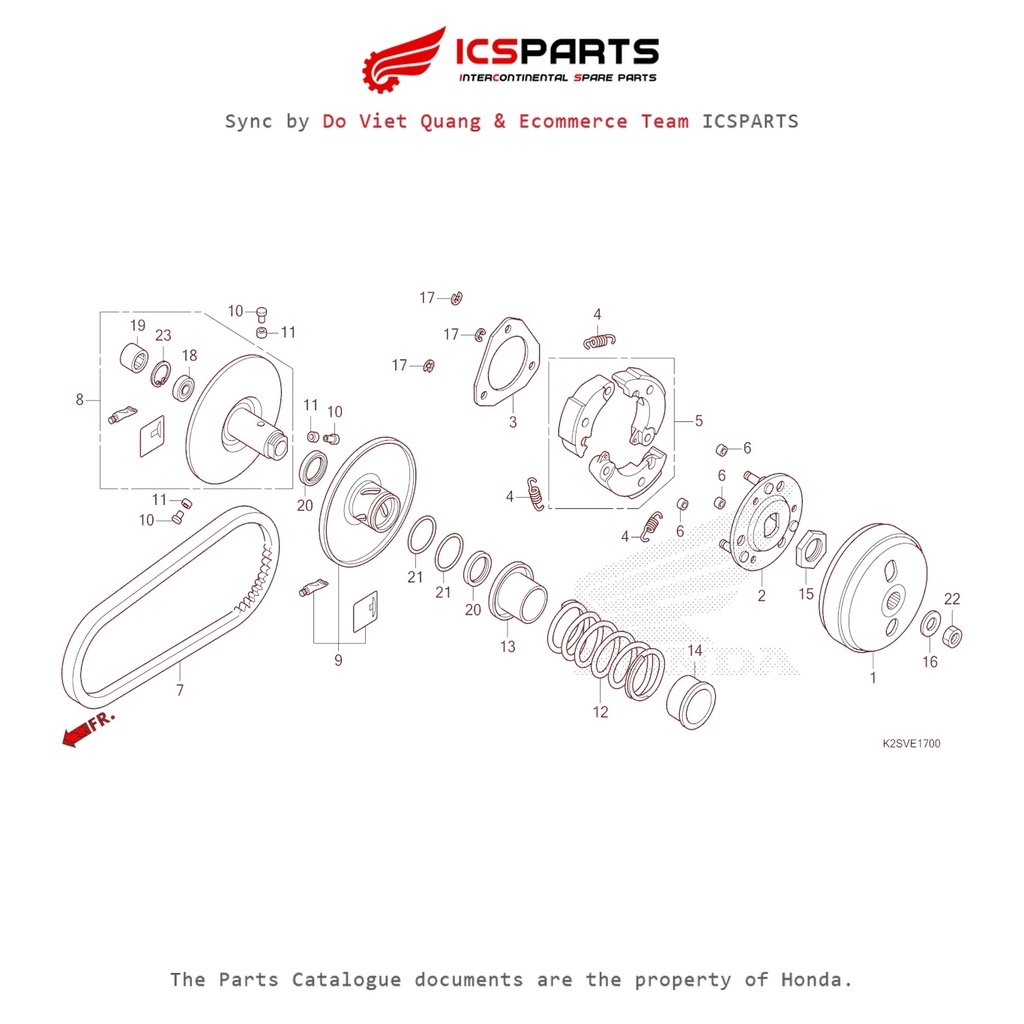 Passive Pulley (E-17-A) HONDA Vario 160 (2023) อะไหล่ Catalog