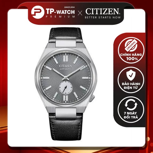 Citizen Automatic Leather Strap Mens Watch NK5010-01H Tshuyosa Small Second- Size 40mm