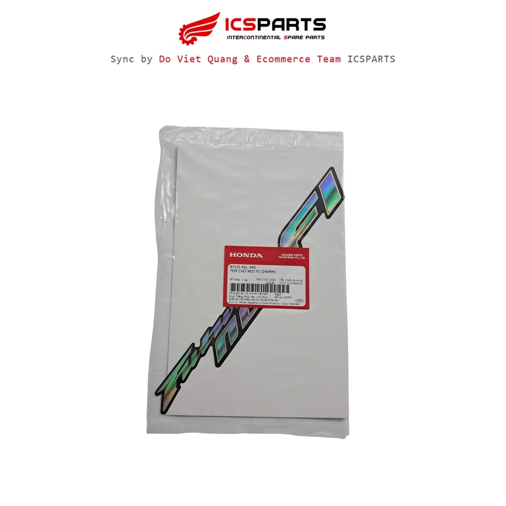 แสตมป์ตัวอักษร Neo Fi (245Mm) HONDA Future (87125-KVL-940)