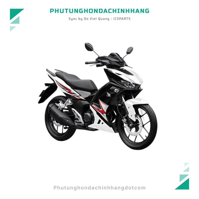 ชุดพลาสติก - ฝาครอบ HONDA สําหรับ Winner X 2024 รุ่นมาตรฐานสีขาวและดํา *Nhb55P*-A