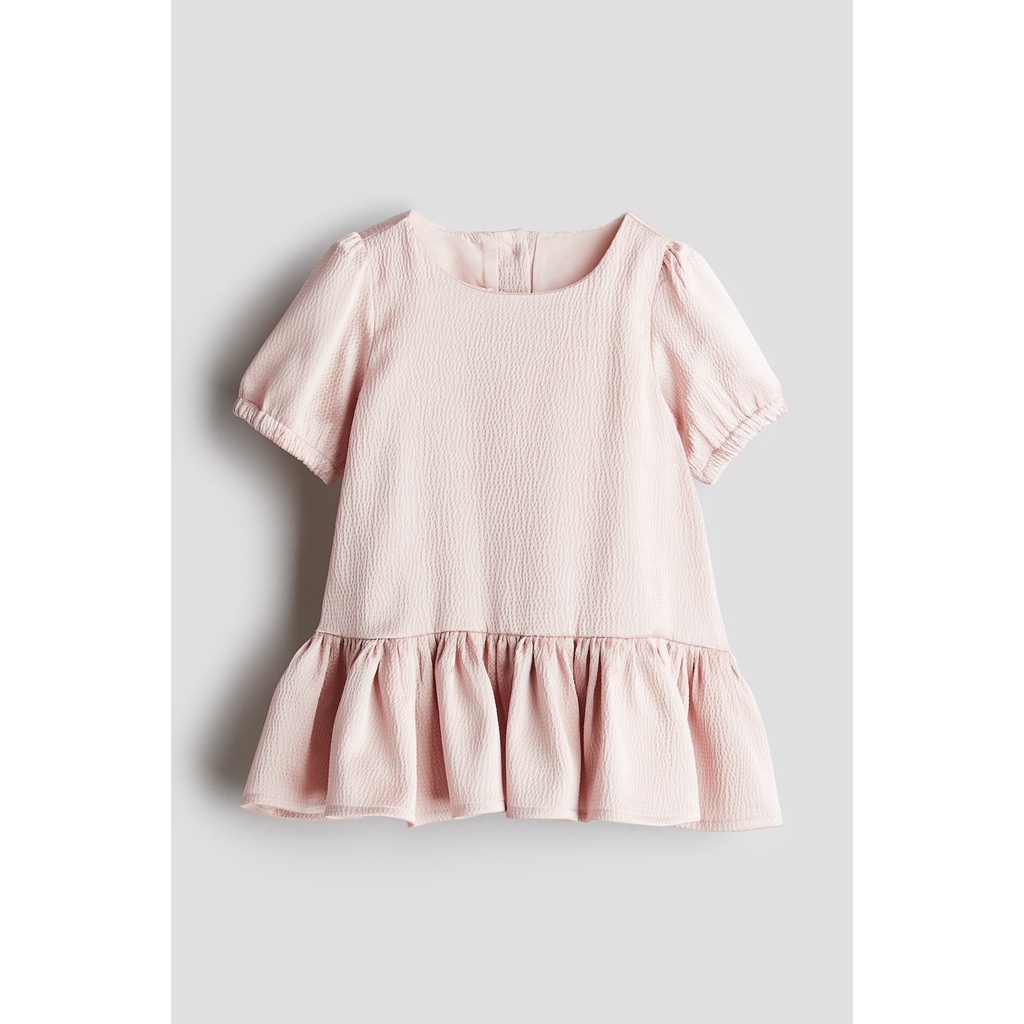 ชุดเดรสพัฟสีชมพู baby HM H&M_สินค้าแท้