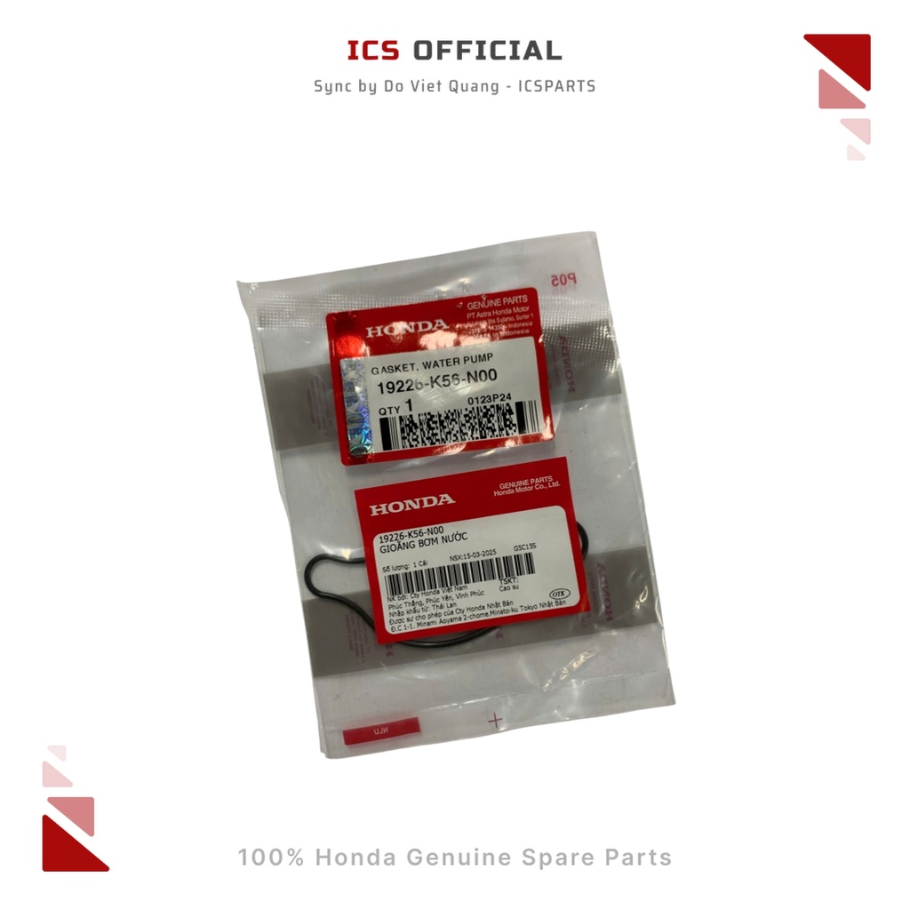 ผู้ชนะปะเก็นปั๊มน้ํา 150 V1, Winner X V2 V3 V4 (19226-K56-N00)