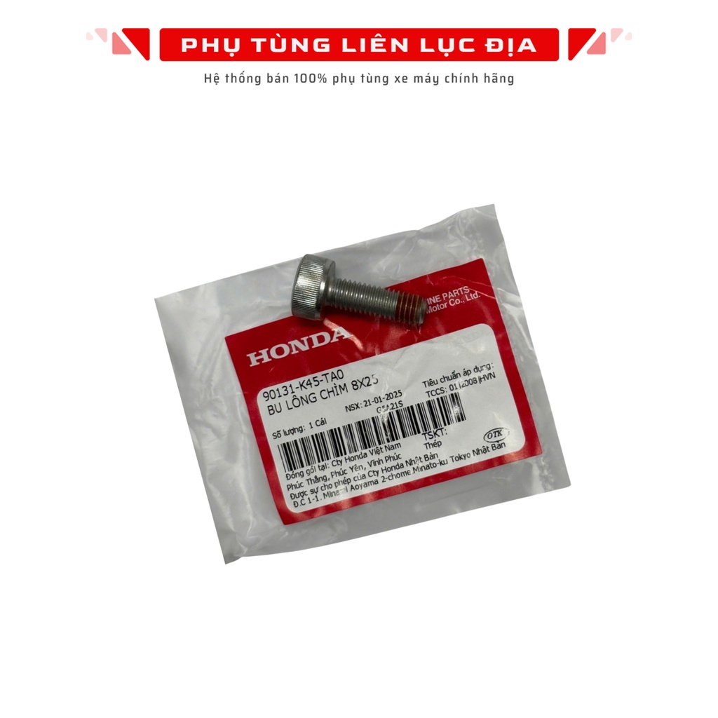 Countersunk Bolt 8x25 Winner X V2 V3 V4 2019+ - 90131K45TA0