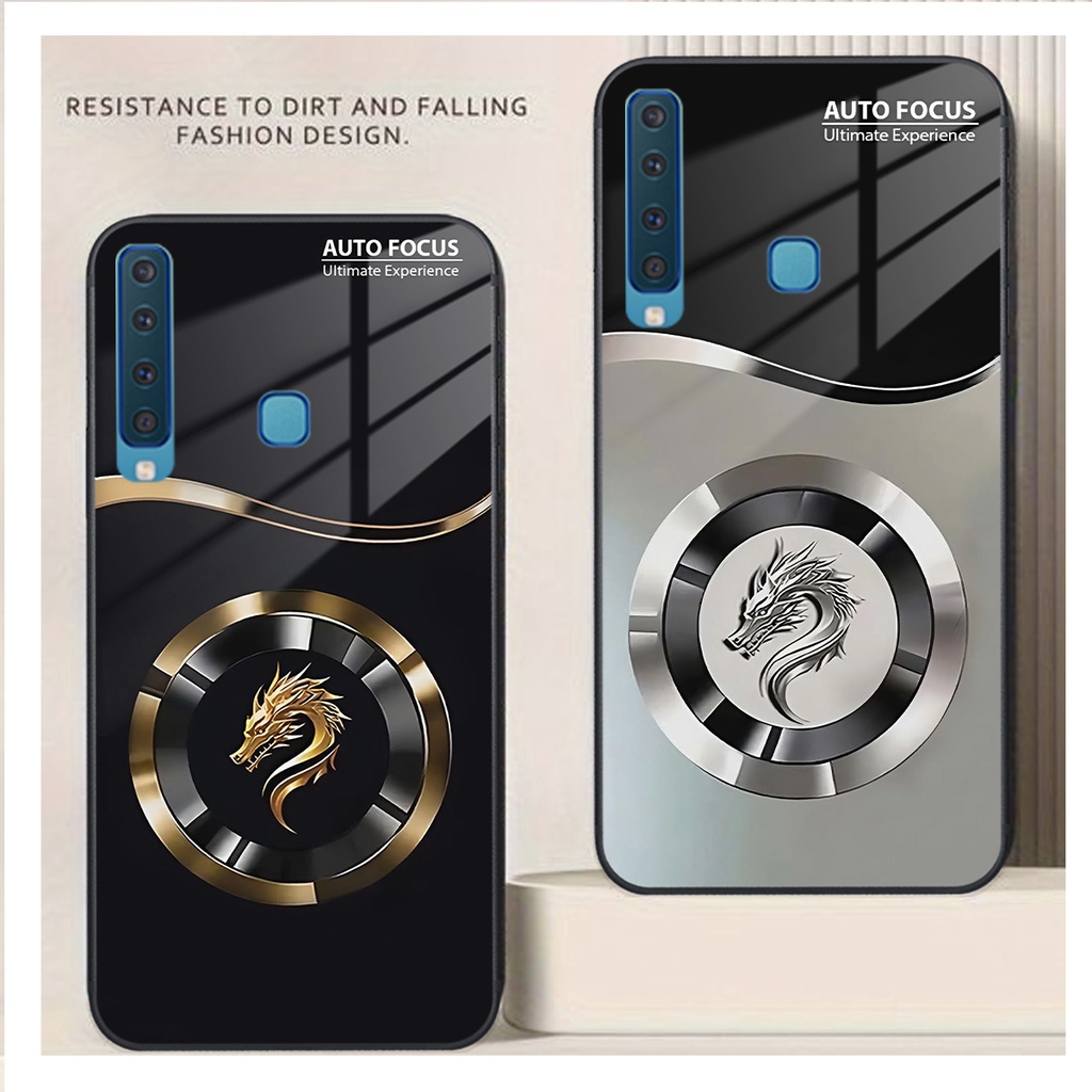 เคส Samsung A7 2018 / A9 2018 กระจกนิรภัยหรูหรา FOCUS DRAGON