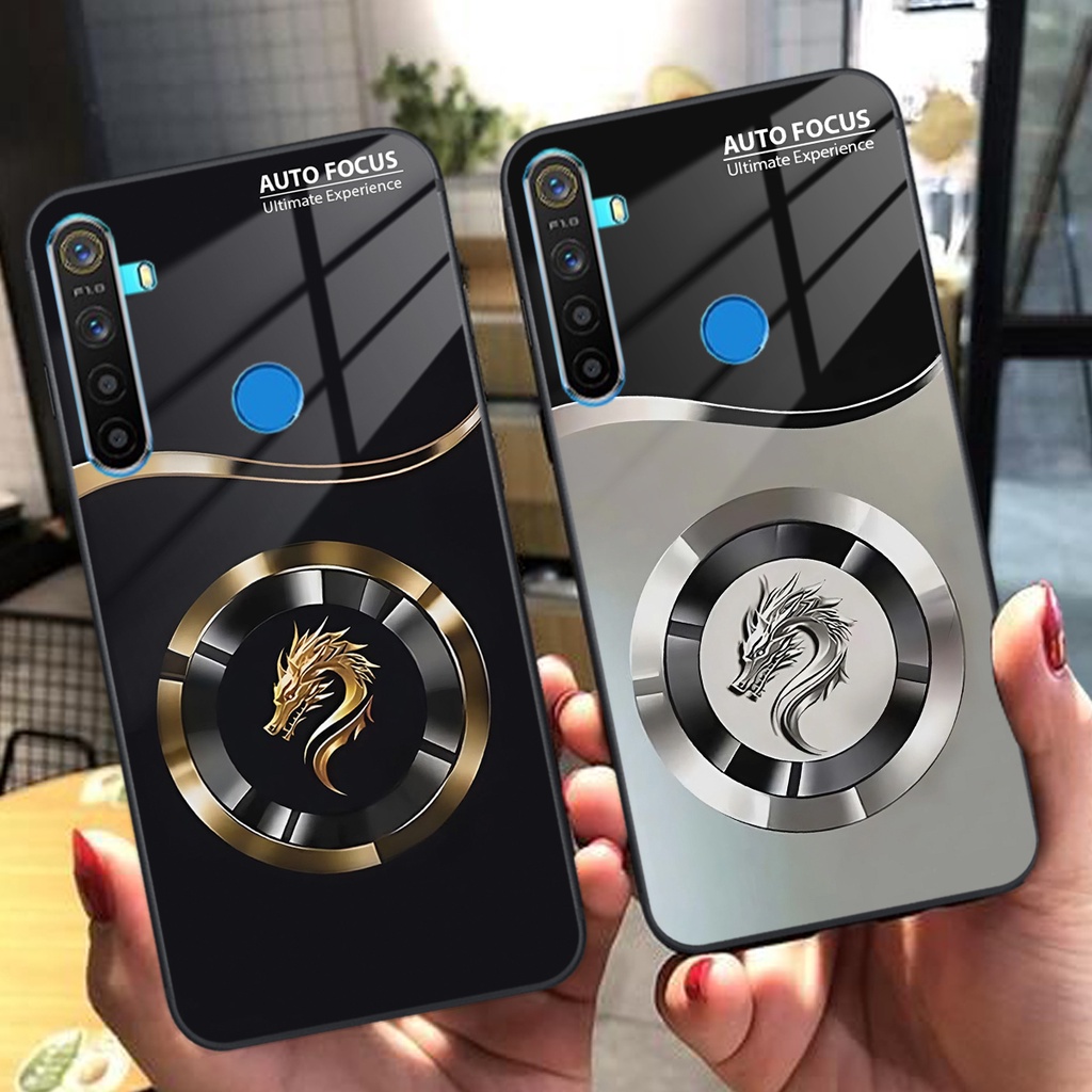 Realme C3 / 5 / REALME 5I / Realme Q / REALME 5 Pro / REALME C3 Case กระจกนิรภัยหรูหราและสง่างาม