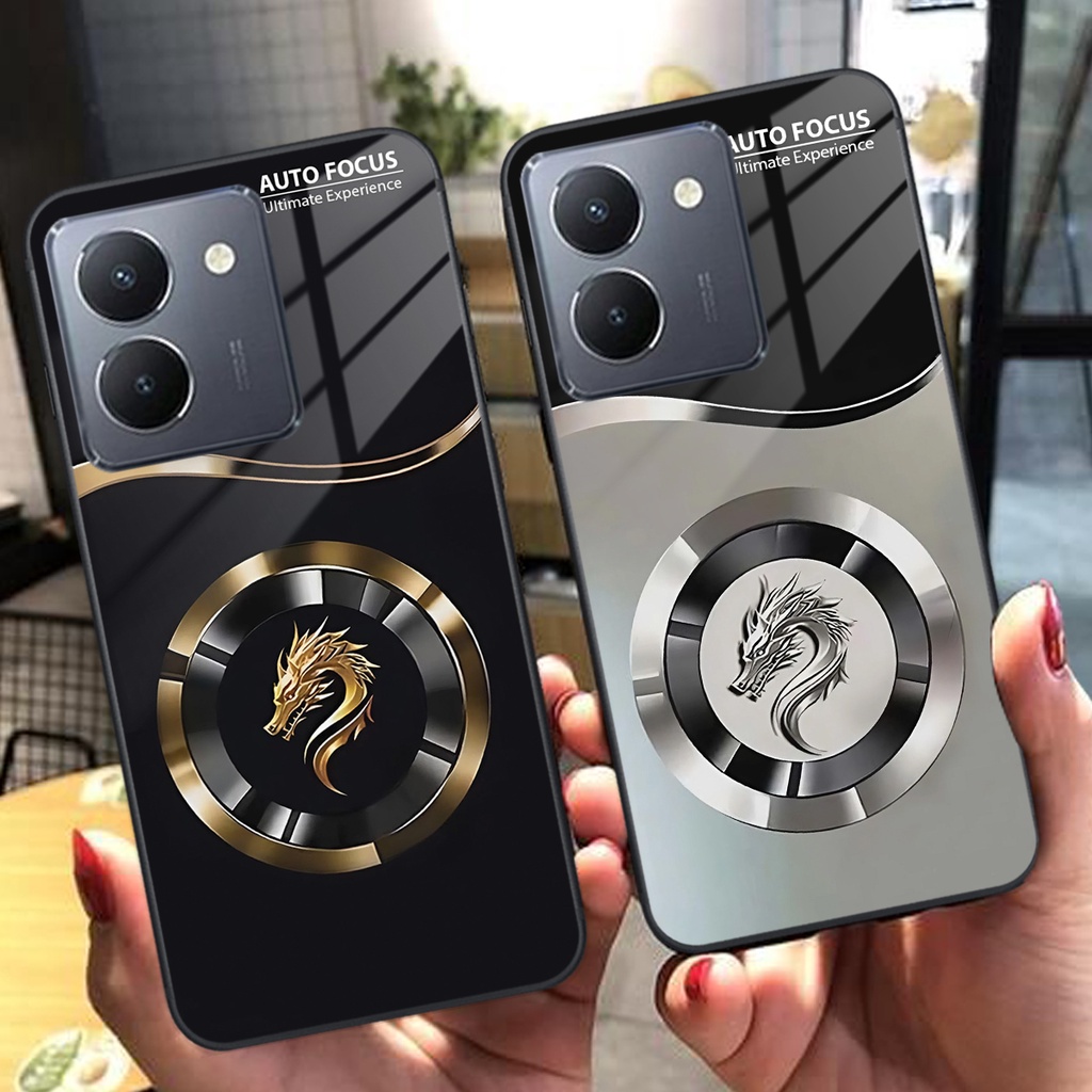 เคส Vivo Y36 / Y76 / Vivo Y78 / VIVO Y78 5G กระจกนิรภัยหรูหรา หรูหรา DRAGON FOCUS