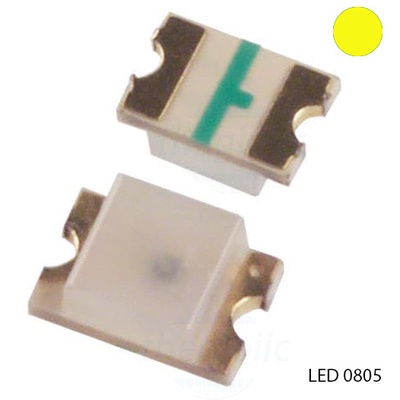 [50 ชิ้น]- LED สีเหลือง 0805 Harvatek สติ๊กเกอร์ SMD โปร่งใสส่วนประกอบอัจฉริยะ