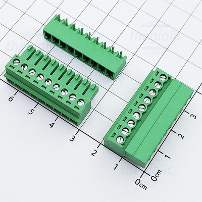UL-3.81-R Terminal Block Plug-in Solder PCB 9 Pins โค้ง 3.81 มม.300V 10A ULO