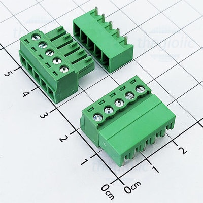 [3 ชิ้น]- KF-3.81-5-R Terminal Block Plug-in PCB การประสาน 5 Pins โค้ง 3.81 มม. 300V 10A