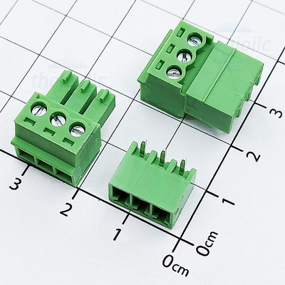 [3 ชิ้น]- UL-3.81-3-R Terminal Block Plug-in PCB การประสาน 3 Pins โค้ง 3.81 มม. 300V 10A ULO ส่วนประ
