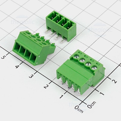 [2 ชิ้น]- UL-3.81-4-R Terminal Block Plug-in PCB การประสาน 4 Pins โค้ง 3.81 มม. 300V 10A ULO ส่วนประ