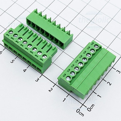 UL-3.81-8-R Terminal Block Plug-in PCB การประสาน 8 Pins โค้ง 3.81 มม.300V 10A OUL สมาร์ทส่วนประกอบ