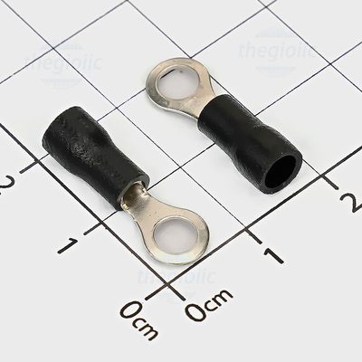 [70 ชิ้น]- RV1.25-4 หัวคอสกลม 19A ขนาดสายไฟ 22-16AWG M4 สกรูสีดํา