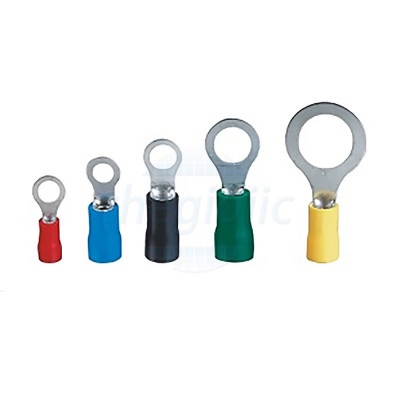 [20 ชิ้น]- RV3.5-8 หัวคอสกลม 37A ขนาดสายไฟ 14-12AWG สกรู M8 สีแดง