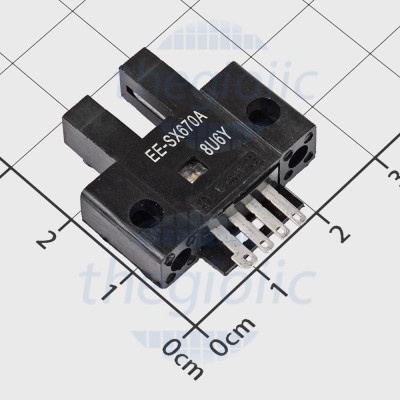EE-SX670A ระยะโพรบเซ็นเซอร์ออปติคอลรูปตัว U 5 มม. NPN 5~24VDC ส่วนประกอบอัจฉริยะ