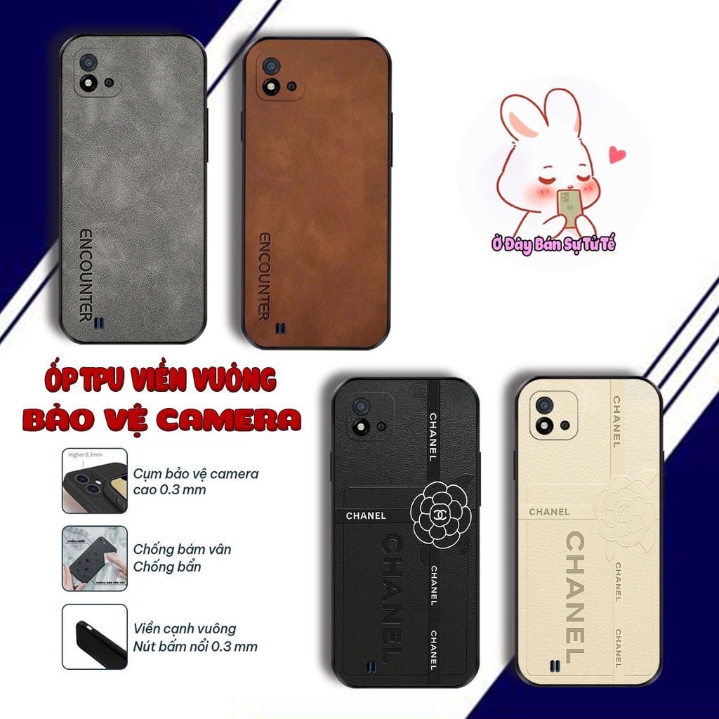 Realme Narzo 50i, Narzo 50a Prime,เคสTPU Narzo 30aพิมพ์ลายด้านและลายหนังหรูหรา