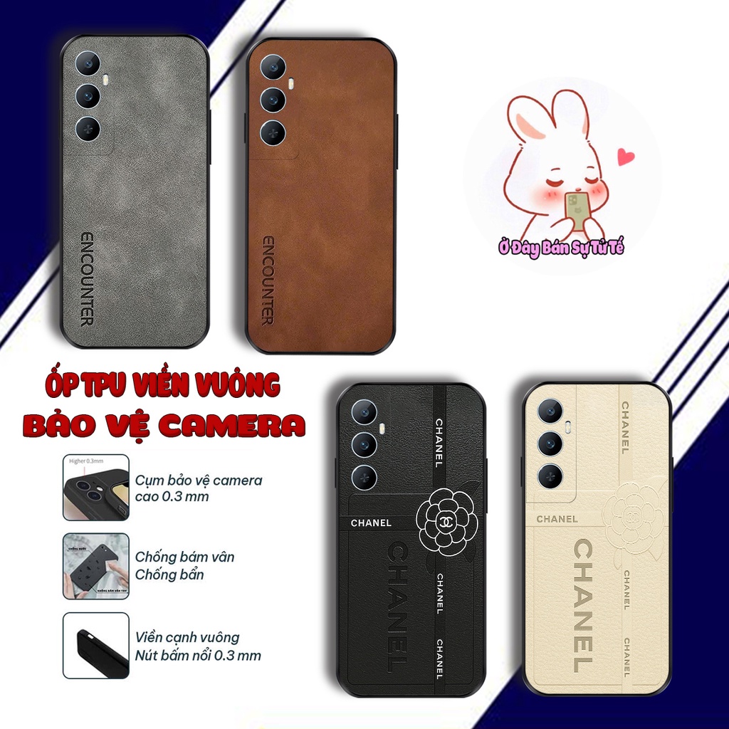 Realme C65 C65S C75 เคส TPU พิมพ์ลายด้าน และลายหนังหรูหรา