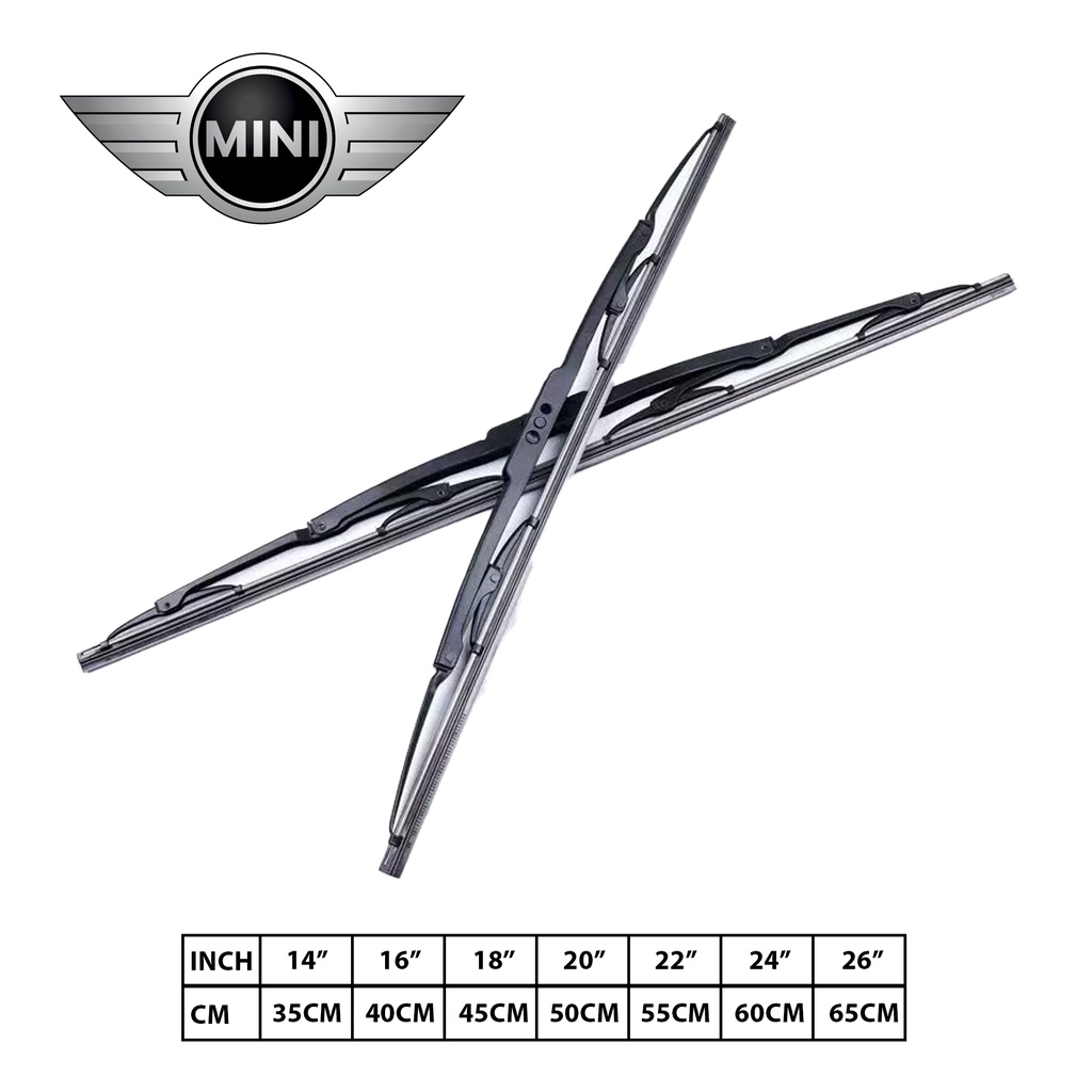 ที่ปัดน้ําฝนใบมีดเหล็กสําหรับ Mini Cooper, Cooper Clubman, Mini Cooper Convertible,...