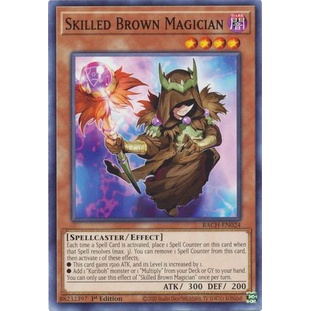 การ์ด Yugioh! - BACH-EN024 - นักมายากลสีน้ําตาล Skilled