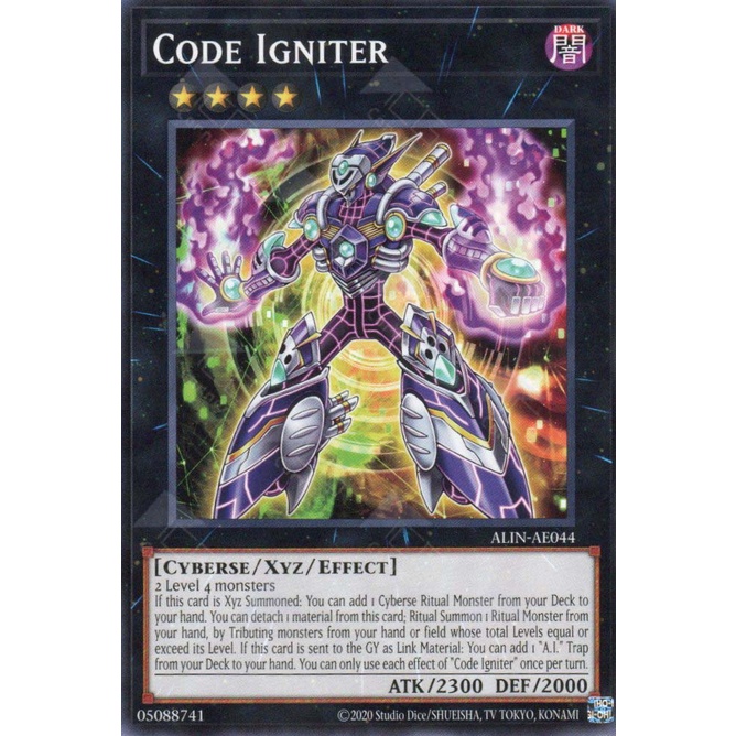 [ การ์ด Yugioh ของแท้ ] ALIN-AE044 Code Igniter - ทั่วไป