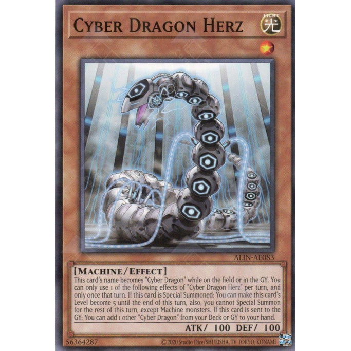 Yugioh! การ์ด - ALIN-AE083 Cyber Dragon Herz