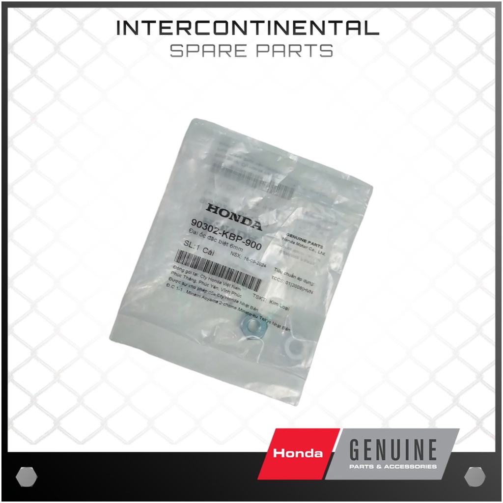 น็อตพิเศษสําหรับรถหลายรุ่น 6มม (90302-KBP-900) ของแท้