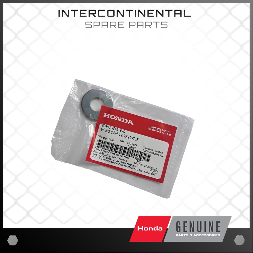 ปะเก็น 12.2X29X2.5 ที่ใช้ร่วมกันกับรถมากมาย (90441-GY6-940) ของแท้