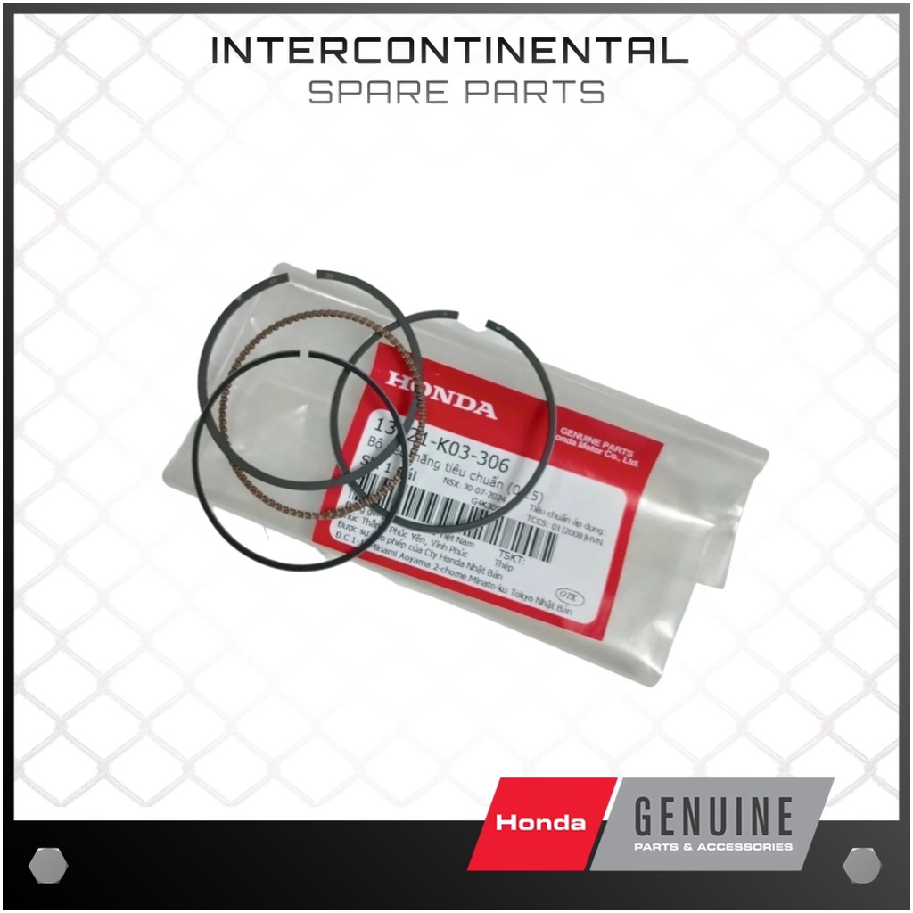 ชุดแหวนลูกสูบมาตรฐาน (0.25) WAVE RSX 110 FI 2015-2019 (13021-K03-306) ของแท้