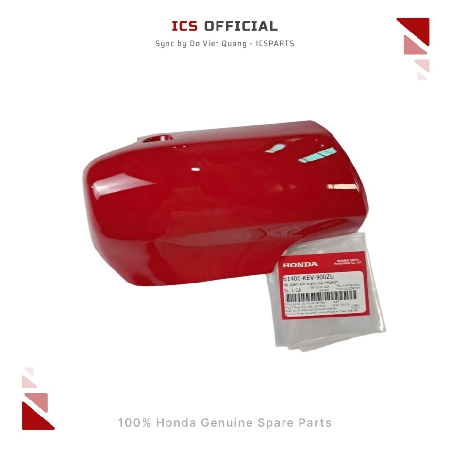 WAVE 100 2004-2005 โช้คอัพหน้าซ้าย สีแดง (61400-KEV-900ZU)