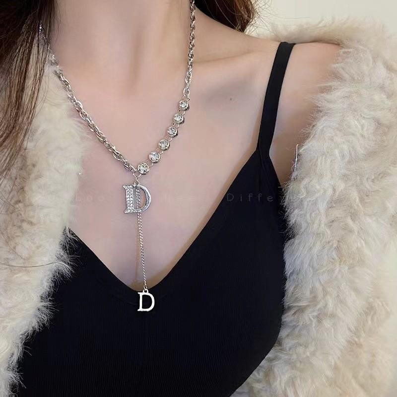 สร้อยคอพู่เรียบง่ายของผู้หญิง SPK510.45806 Collection [DoRa Jewelry] - สีชมพู amine สแตนเลส ห้อยระย้