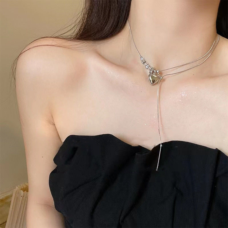 สร้อยคอยาวฤดูใบไม้ร่วงฤดูหนาวสุดหรู SPK304.5806 Collection [DoRa Jewelry] - หมีสตรอเบอร์รี่ หินอ่อน 