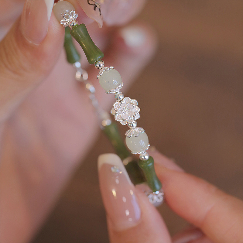 สร้อยข้อมือเครื่องประดับปิกนิกอ่อนเยาว์ SPK345.45806 BSTVTLT [DoRa Jewelry] - โซ่ สวย ขนนก สีฟ้า