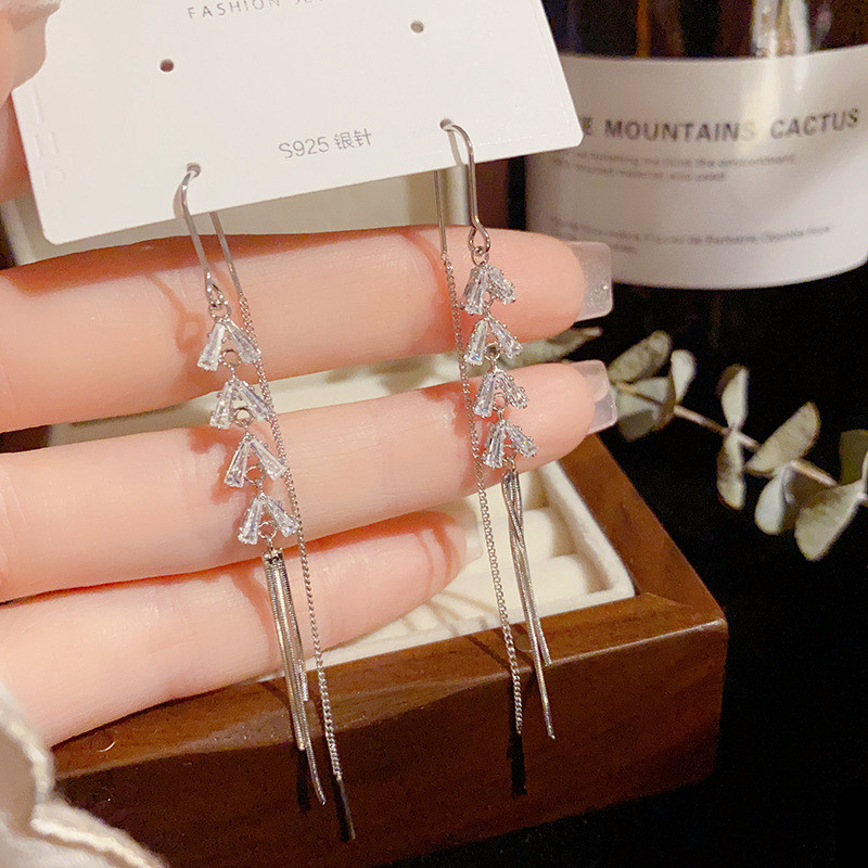 ต่างหูยาวเรียบง่ายน่ารัก SPK911.5806 Collection [DoRa Jewelry] - ใหญ่ พีช ทิวลิป ห้อยระย้า