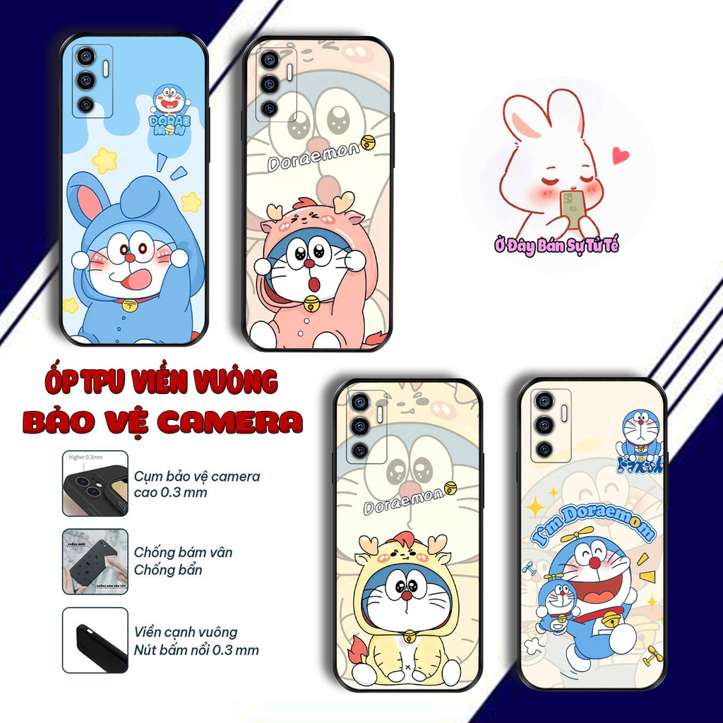 Vivo V23 5G V23E V25 V25e Y35 V25 pro เคสอนิเมะโดราเอมอนน่ารัก