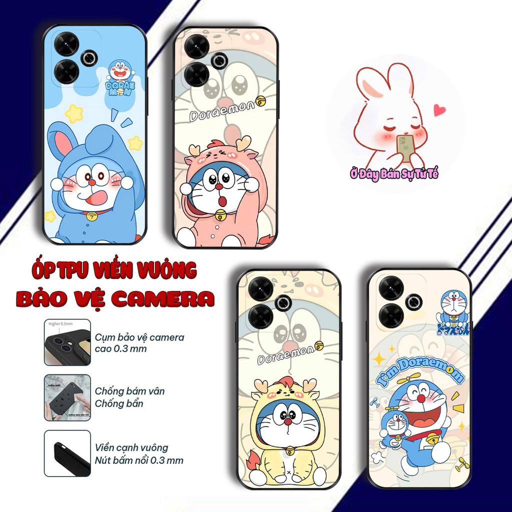 น่ารักโดราเอมอนอะนิเมะสําหรับRedmi 13 Redmi 12 12r Turbo 3 5G Redmiหมายเหตุ13r Redmi 13r 13C 5G