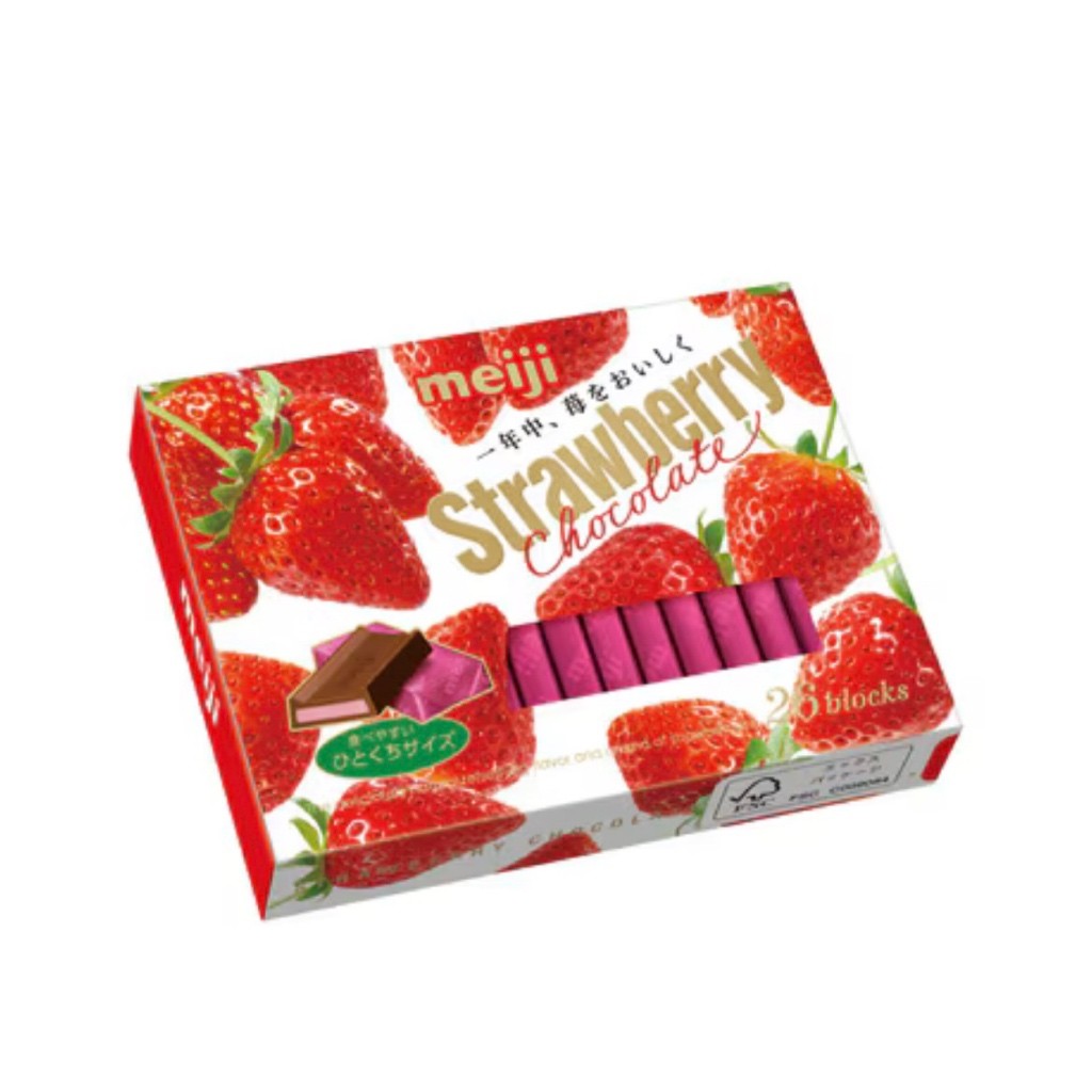 [Direct from Japan] Meiji Strawberry Chocolate BOX (26 pieces) Chocolate Meiji 120g